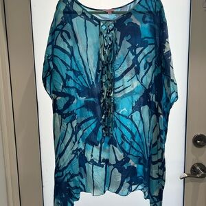 Lilly Pulitzer Blue and Teal Swim Coverup